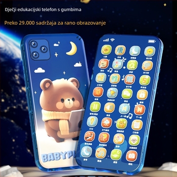 Edukativni dječji telefon-igračka — punjivi, interaktivni učni telefon sa glazbom i emocionalnom interakcijom (uzrast 4–6 godina)
