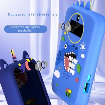 Dječji pametni obrazovni telefon-igračka s kamerom za fotografije i video, MP3 player, svjetiljka, alarm i kalkulator