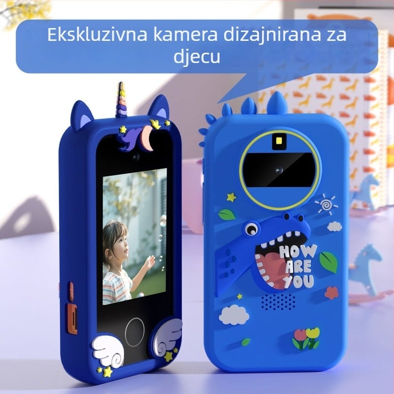 Dječji pametni obrazovni telefon-igračka s kamerom za fotografije i video, MP3 player, svjetiljka, alarm i kalkulator