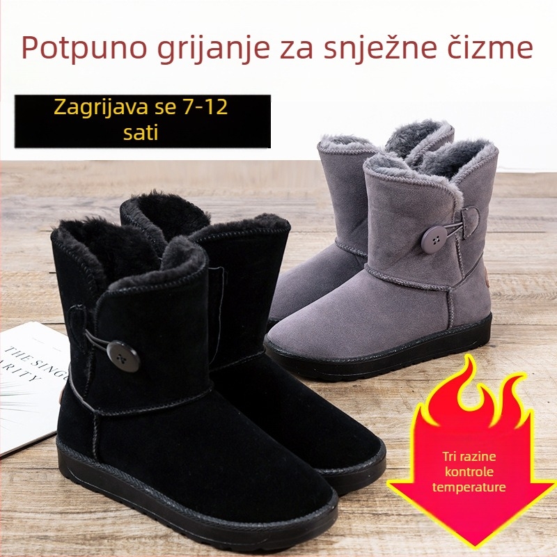 Ženske grijane papuče s krznom, USB napajanje