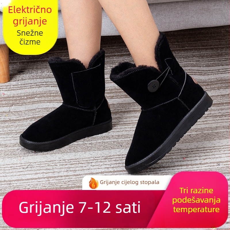 Ženske grijane papuče s krznom, USB napajanje