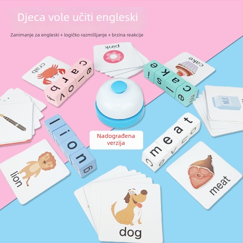 Drveni 3D puzzle za engleska slova – Babe Rock, za djecu 4–6 godina, DIY-prijateljski, pakiranje u šarenoj kutiji.