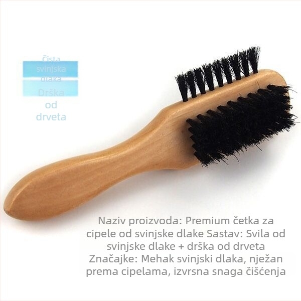 Četka za cipele s drvenom ručkom od Lotus Wood i konjskom dlakom za njegu kože