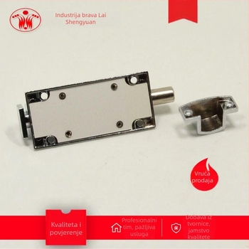 LS406 Pin-tip zatvarač za ormariće vrata, s oprugom, od plastike, cinkovog legura, nehrđajući čelik, sjajna krom završna obrada, moderan minimalistički stil