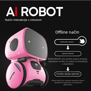 AI dijaloški robot za rano obrazovanje — obrazovni stroj priče i plesa, daljinsko upravljanje, prepoznavanje glasa, glazba/snimač, dodirna reakcija