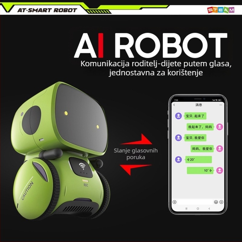 AI dijaloški robot za rano obrazovanje — obrazovni stroj priče i plesa, daljinsko upravljanje, prepoznavanje glasa, glazba/snimač, dodirna reakcija