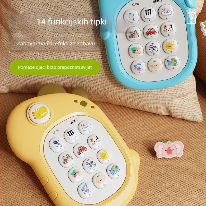 Edukativni govoreći dječji telefon, dvojezični kinesko-engl., glazba i glas, plastično kućište, s litijskom baterijom, bez memorije, za djecu 0-3.