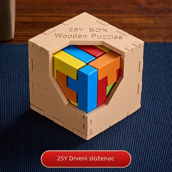 Drveni Kong Ming Lock puzzle – Mi xiaolai, za uzrast 7–14 godina