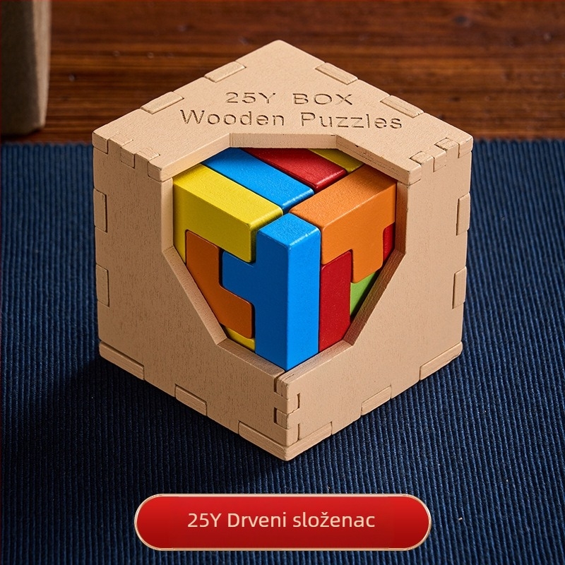Drveni Kong Ming Lock puzzle – Mi xiaolai, za uzrast 7–14 godina