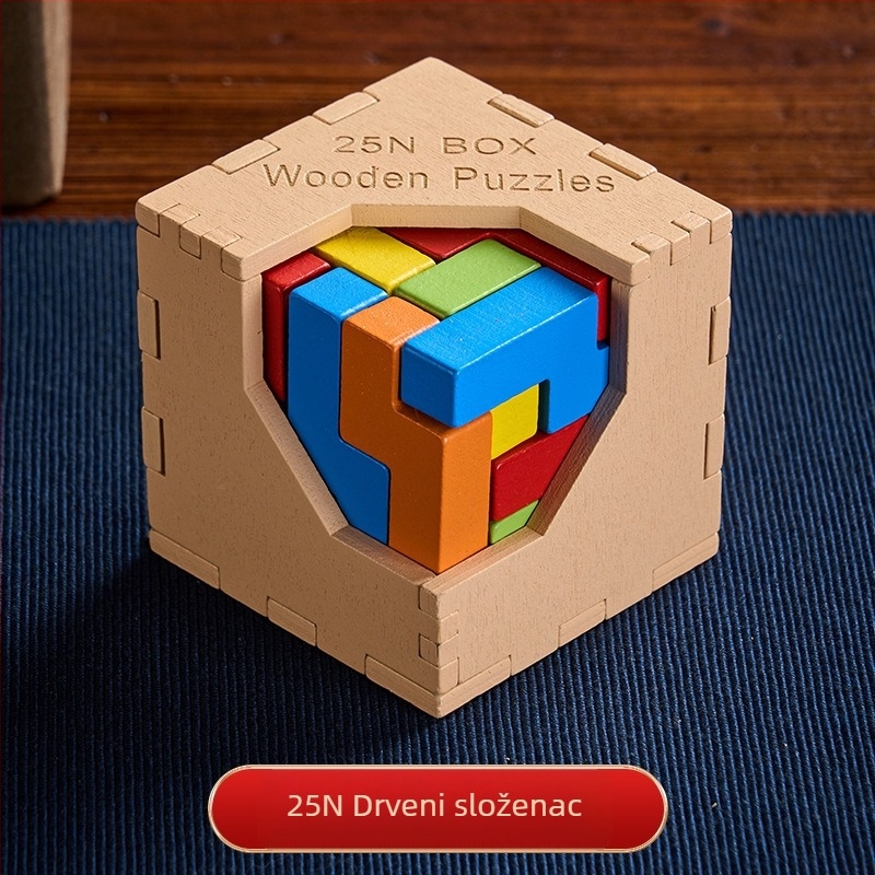 Drveni Kong Ming Lock puzzle – Mi xiaolai, za uzrast 7–14 godina