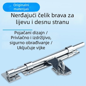 Tip A brava za vrata od nehrđajućeg čelika s dvostrukim zaključavanjem, moderni minimalistički stil