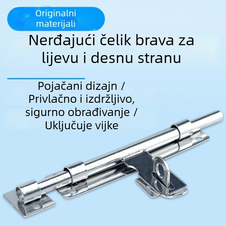 Tip A brava za vrata od nehrđajućeg čelika s dvostrukim zaključavanjem, moderni minimalistički stil