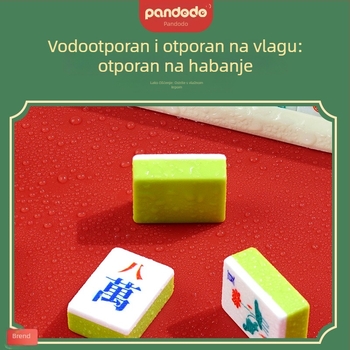 Džepni mahjong set s 144 pločicama, ručno okretanje, za kućnu upotrebu i putovanja, idealan za teambuilding i zabave, razvija logičko razmišljanje, koordinaciju ruka-oko i interakciju