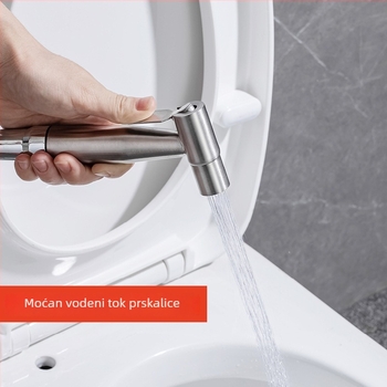Toaletni sprej-pištolj s ugrađenim nehrđajućim čeličnim ventilom, model 1032, radni tlak 8, stil Light Luxury, Shanghai Wave