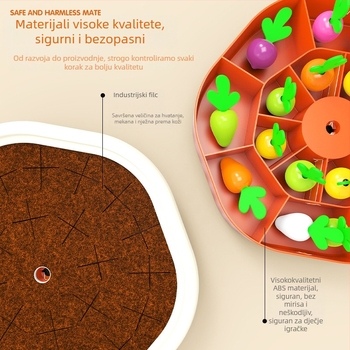 Memory Radish Edukativna stolna igra – plastična igračka za djecu od 4 do 14 godina, potiče razmišljanje, koordinaciju ruka-oko, interakciju roditelj-dijete
