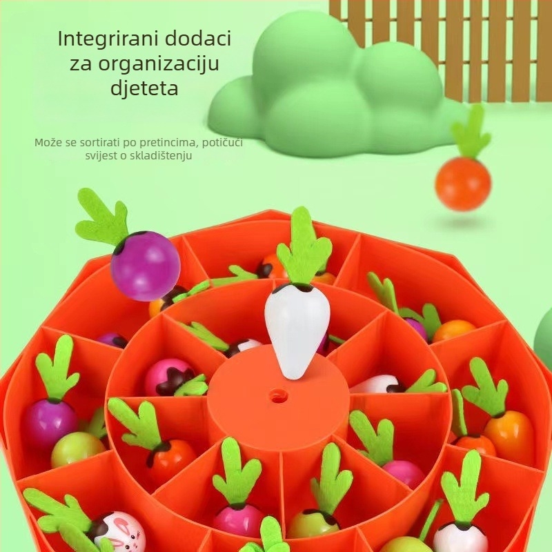 Memory Radish Edukativna stolna igra – plastična igračka za djecu od 4 do 14 godina, potiče razmišljanje, koordinaciju ruka-oko, interakciju roditelj-dijete