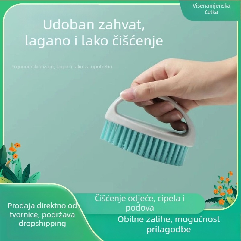 Četka za čišćenje za kućnu upotrebu — Višestruka četka za odjeću i obuću, pranje i plastična četka za pod; Materijal: plastika; Pakiranje: 350 kom; Težina: 100 g