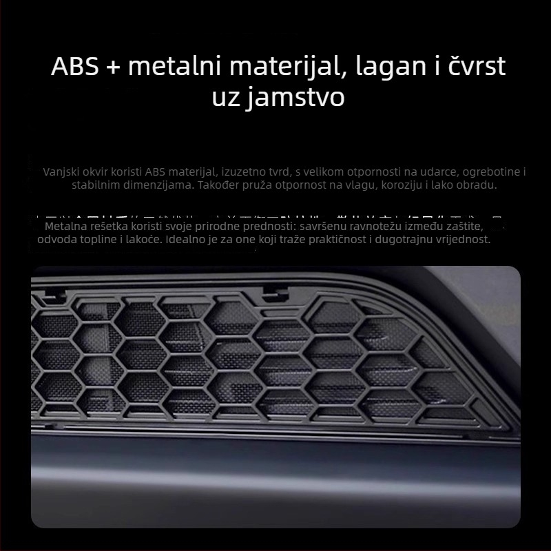Tesla Model Y Nova verzija Insekt-propustna mreža za haubu i zaštita dovoda zraka (ABS)