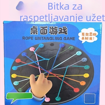 Puzla igra za otpuštanje užeta — interaktivna kućna stolna igra za razvoj logičkog razmišljanja i komunikacije; materijal: plastika; uzrast: 7–14 i 15–35.