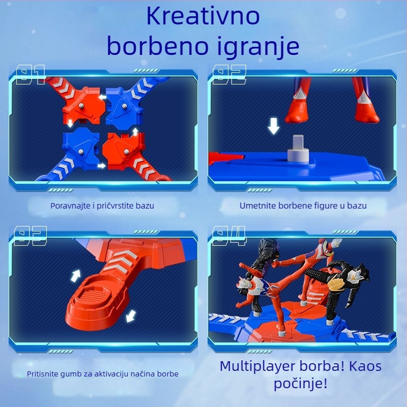 Višestruka arena borbena igra: heroji protiv čudovišta, interaktivna za roditelje i djecu (Materijal: plastika; Dobna granica: 7-35; Tip: arena borba; Tema: heroji protiv čudovišta)