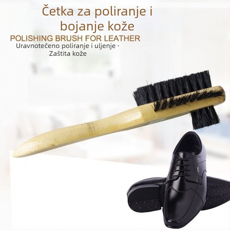 Četka za cipele s drvenom drškom; višenamjenska za čišćenje i dezinficiranje; model Bz-6231
