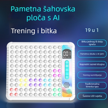 AI-pogonjena elektronička ploča šah – višestruka s Go, Gomoku, Dama, X i O – edukativna igračka za sve uzraste