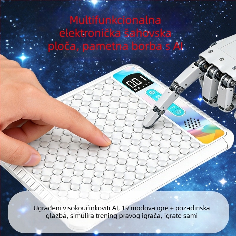 AI-pogonjena elektronička ploča šah – višestruka s Go, Gomoku, Dama, X i O – edukativna igračka za sve uzraste