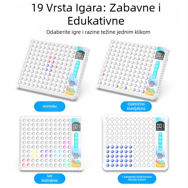 AI-pogonjena elektronička ploča šah – višestruka s Go, Gomoku, Dama, X i O – edukativna igračka za sve uzraste