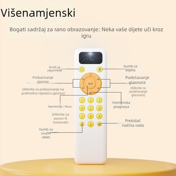 Daljinski upravljana edukativna igračka s glazbom za bebe i djecu do 3 godine, multifunkcionalna (Materijal: plastika • Napajanje: baterije • Dobna skupina: 0–3 godine)