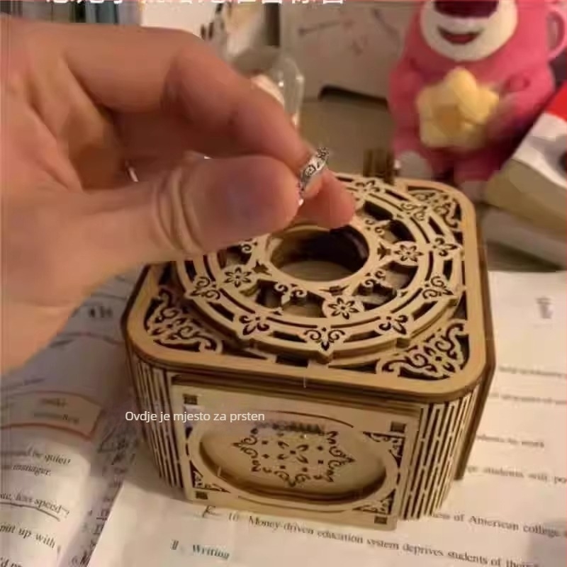 Drvena DIY glazbena kutija, 3D model, graviranje i UV ispis