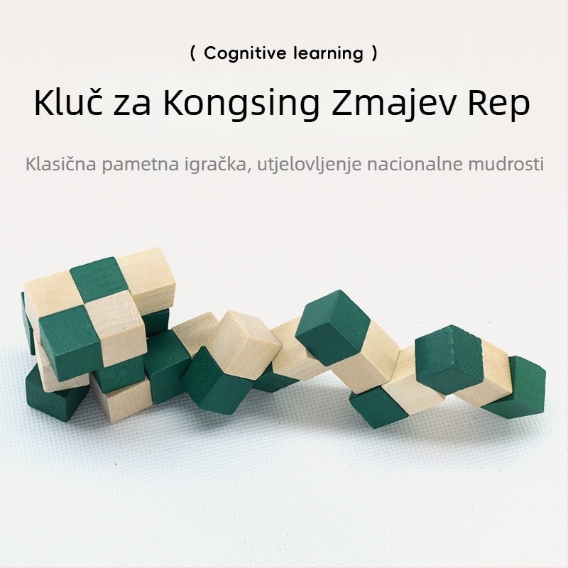 Drveni puzzle Kongming Lock / Luban Lock — DAOTOYS, model Zc–dwsl, za uzrast 7–14 godina