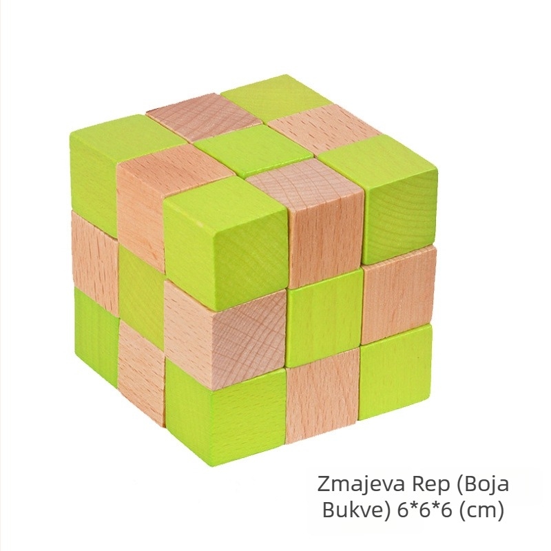Drveni puzzle Kongming Lock / Luban Lock — DAOTOYS, model Zc–dwsl, za uzrast 7–14 godina