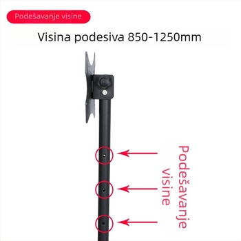 Podna mobilna nosač-stalak za LCD monitor/TV, model 0037B1, metalni nosač, mehaničko upravljanje, nema mogućnost zidnog montiranja