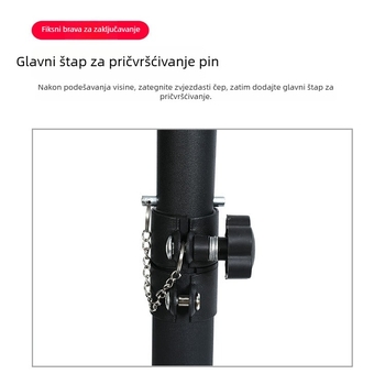 Podna mobilna nosač-stalak za LCD monitor/TV, model 0037B1, metalni nosač, mehaničko upravljanje, nema mogućnost zidnog montiranja