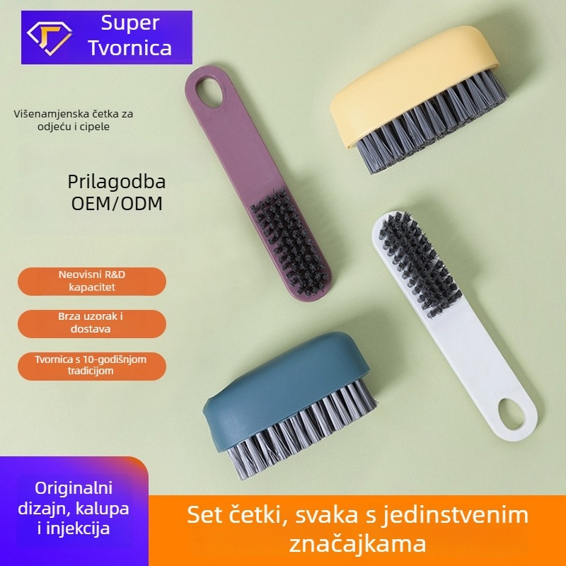Četka za pranje rublja, mekane dlačice, kompaktna kućna upotreba (Brend: Zimoo, Materijal: Plastika, Težina: 80 g, Godina izlaska: 2020)