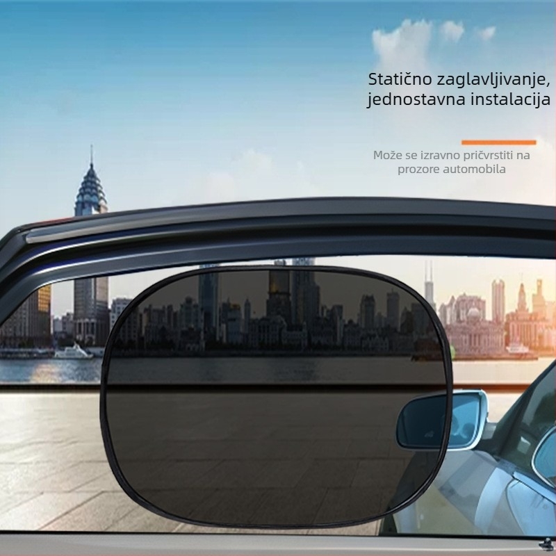 Sjena za bočne prozore automobila — PMMA, univerzalno prilagođavanje, minimalistički stil, montaža statičnom naljepnicom, prilagođena obrada