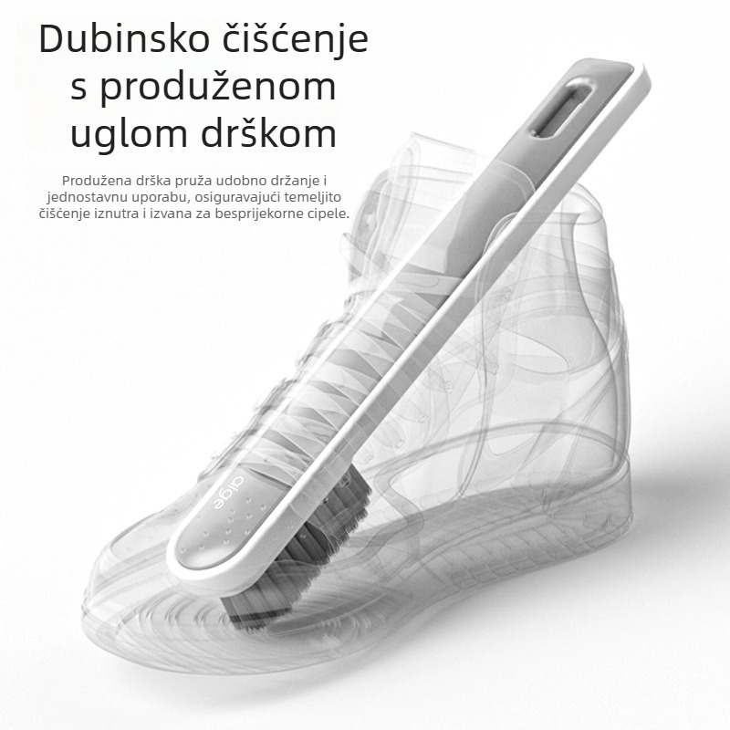 Agger četka za cipele s dugim držalom, mekane dlačice, plastična, višenamjenska za cipele i odjeću