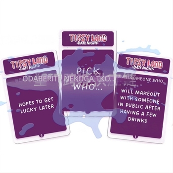 Tipsy Land Party društvena igra — kartična igra za zabavu s prijateljima, materijal papir, pakiranje šarena kutija, uzrast 4–6 godina, za društvene događaje
