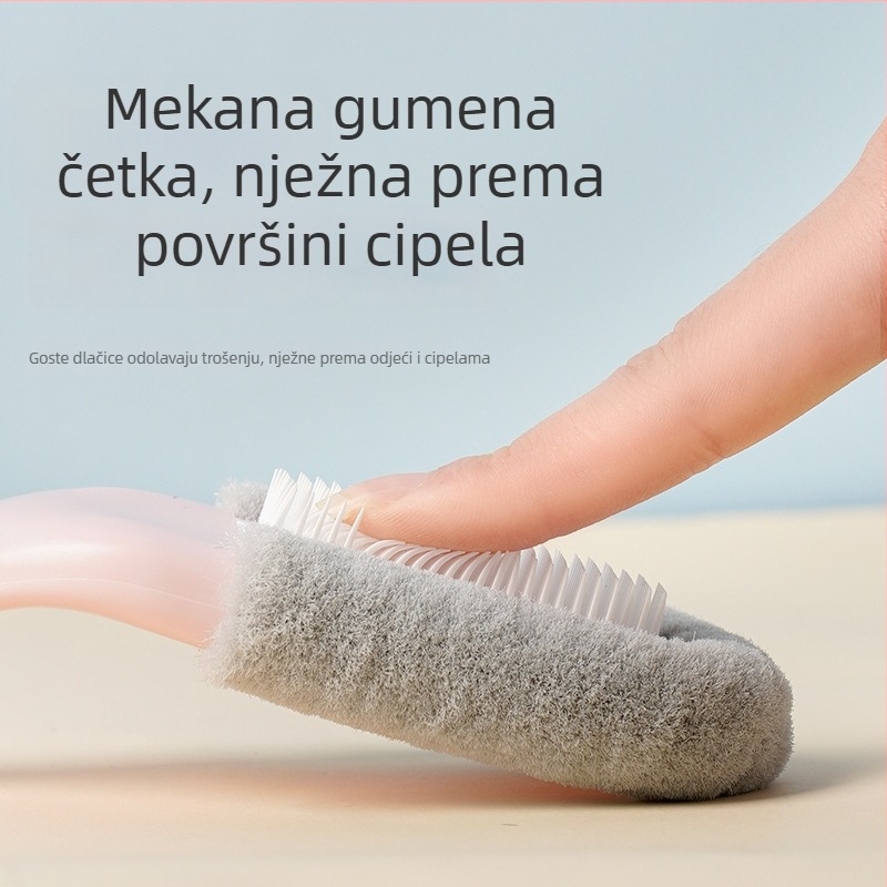 Miaojie četka za cipele – dvostruka glava, dugačak držač, PP/PE materijal, njega cipela, set od 24 komada