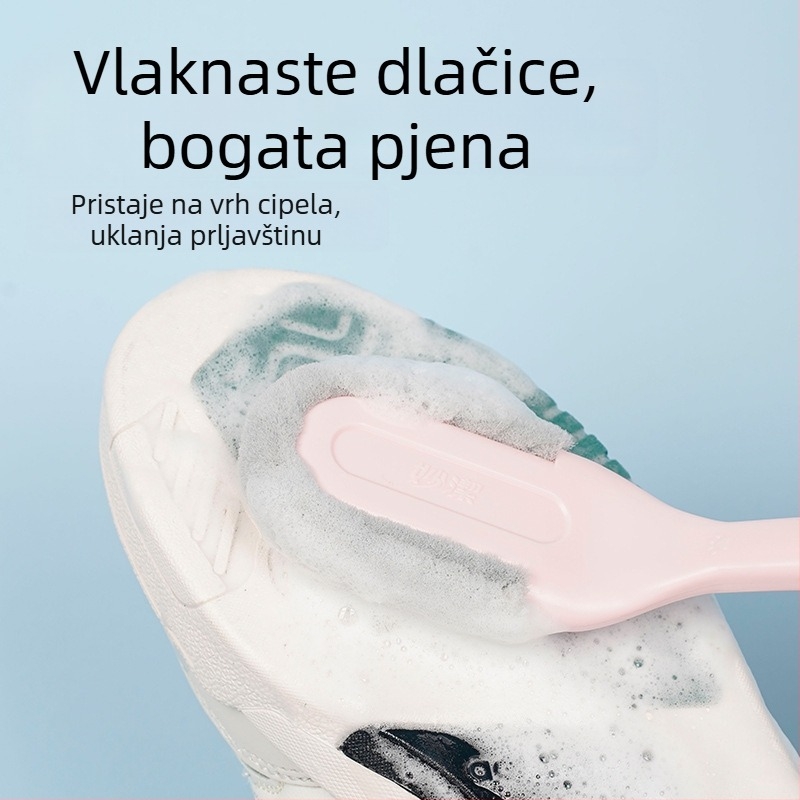 Miaojie četka za cipele – dvostruka glava, dugačak držač, PP/PE materijal, njega cipela, set od 24 komada