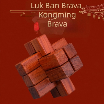 Drveni puzzle Kongming/Luban Lock za edukaciju, razvoj logičkog razmišljanja; Pogodno za uzrast 7–14 godina; Materijal: drvo; Funkcija: razvoj zagonetke; Kategorija: Kongming/Luban Lock; Pakiranje: plastično.