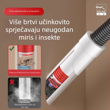 Plastični brtveni čep za zidni odvod, protiv mirisa, model YB040