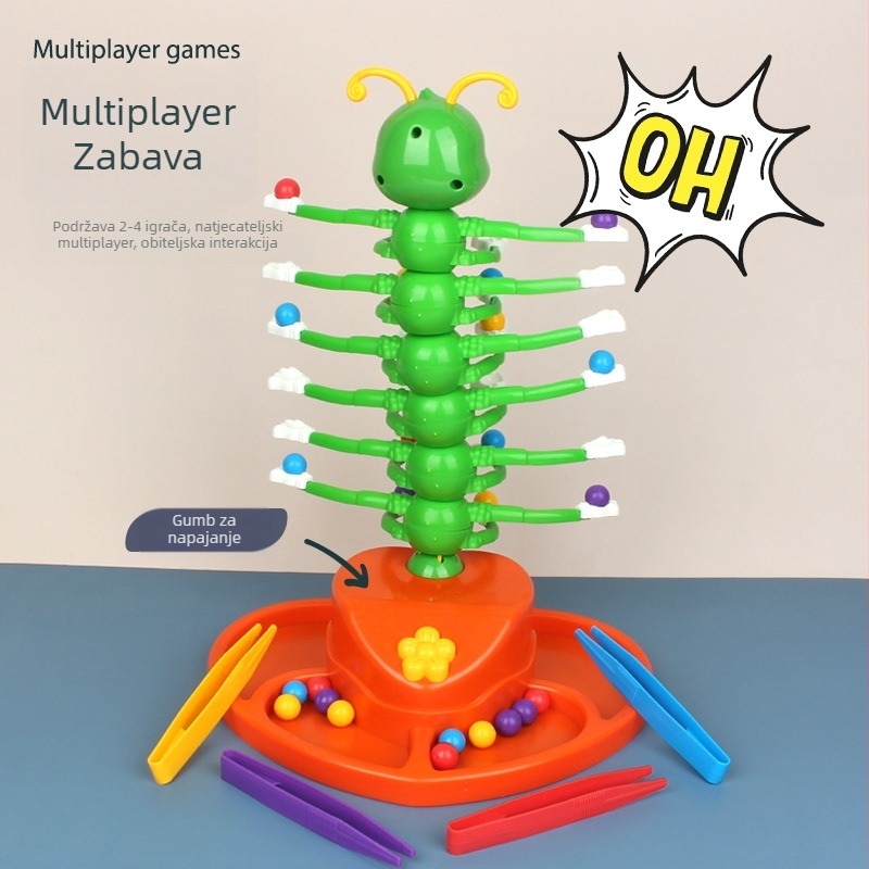 Električna stolna igra za djecu s ljuljačkim kukcem, multiplayer bitka, ABS plast, šarena kutija, koordinacija ruka-oko, kognitivni razvoj, interakcija roditelja i djeteta
