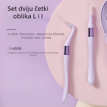 L-oblik interdentalna četkica, jednokratna, 18 komada, ručno čišćenje