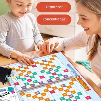 Družinska društvena igra s matematikom i aritmetikom te šarenim blokovima za poticanje logičkog razmišljanja — plastika, puzzle, uzrast 7–14 godina, interaktivna igra roditelj-dijete