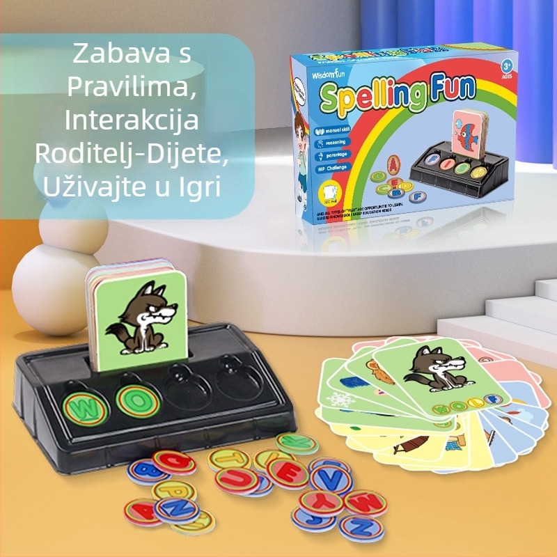 Interaktivna obiteljska igra s kartama za učenje riječi, razvoj uma i ranu englesku edukaciju
