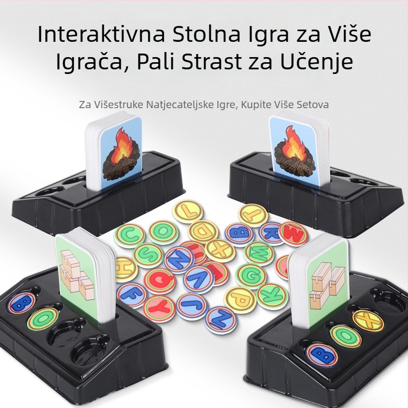 Interaktivna obiteljska igra s kartama za učenje riječi, razvoj uma i ranu englesku edukaciju