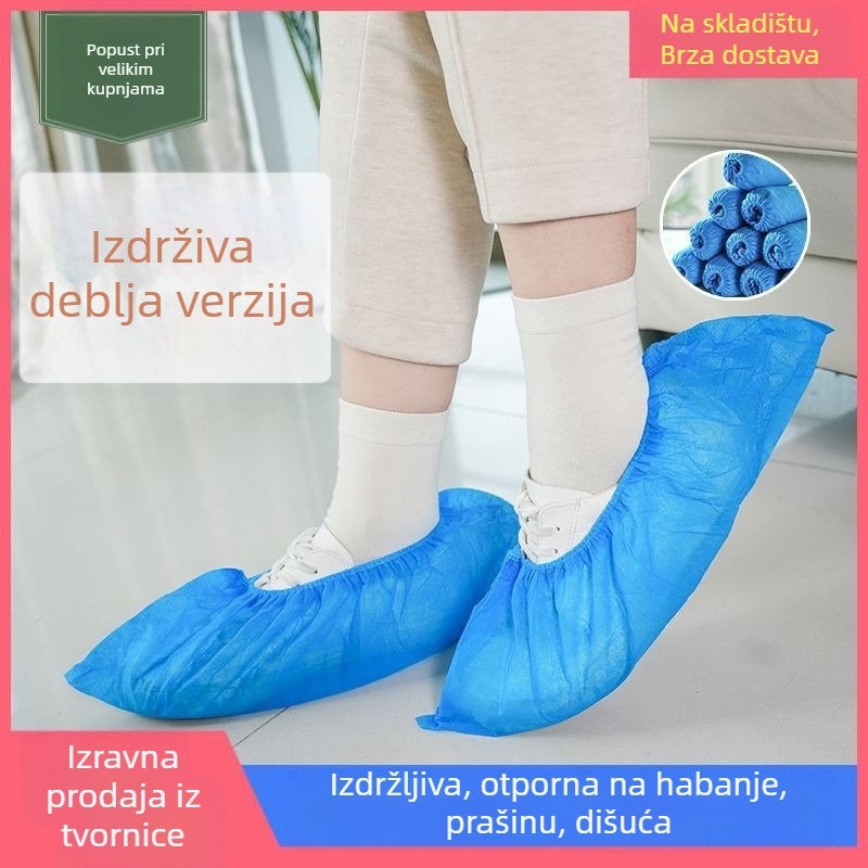 Jednokratne navlake za cipele od netkanog materijala, prozračne, debelih, otporne na prašinu, za unutarnju uporabu, stil 20213