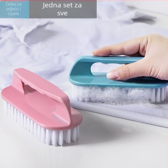 Plastična četka s mekanim dlačicama za čišćenje obuće i odjeće — uklanjanje nečistoća, materijal: plastične dlačice, moderan minimalistički stil
