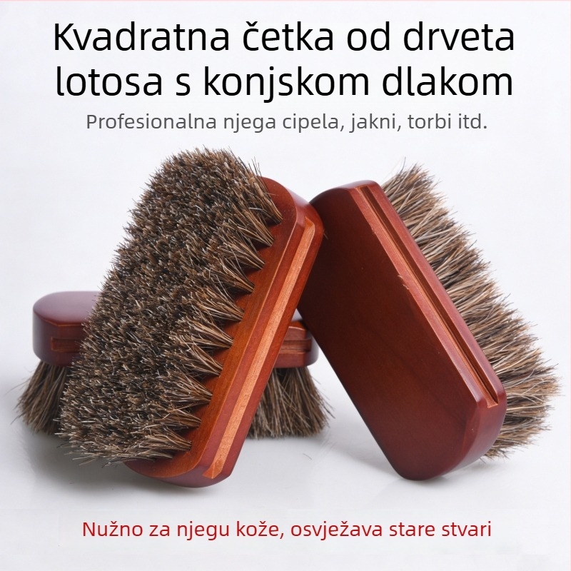 Cobeda/Kangbid Četka za cipele od konjske dlake – kvadratnog oblika, dezinfekcija, moderni minimalistički dizajn